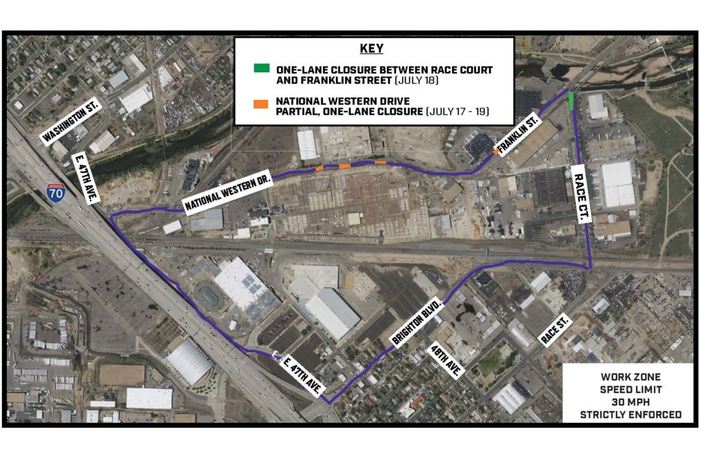 Partial Lane Closure - National Western Drive & Race Court Activities