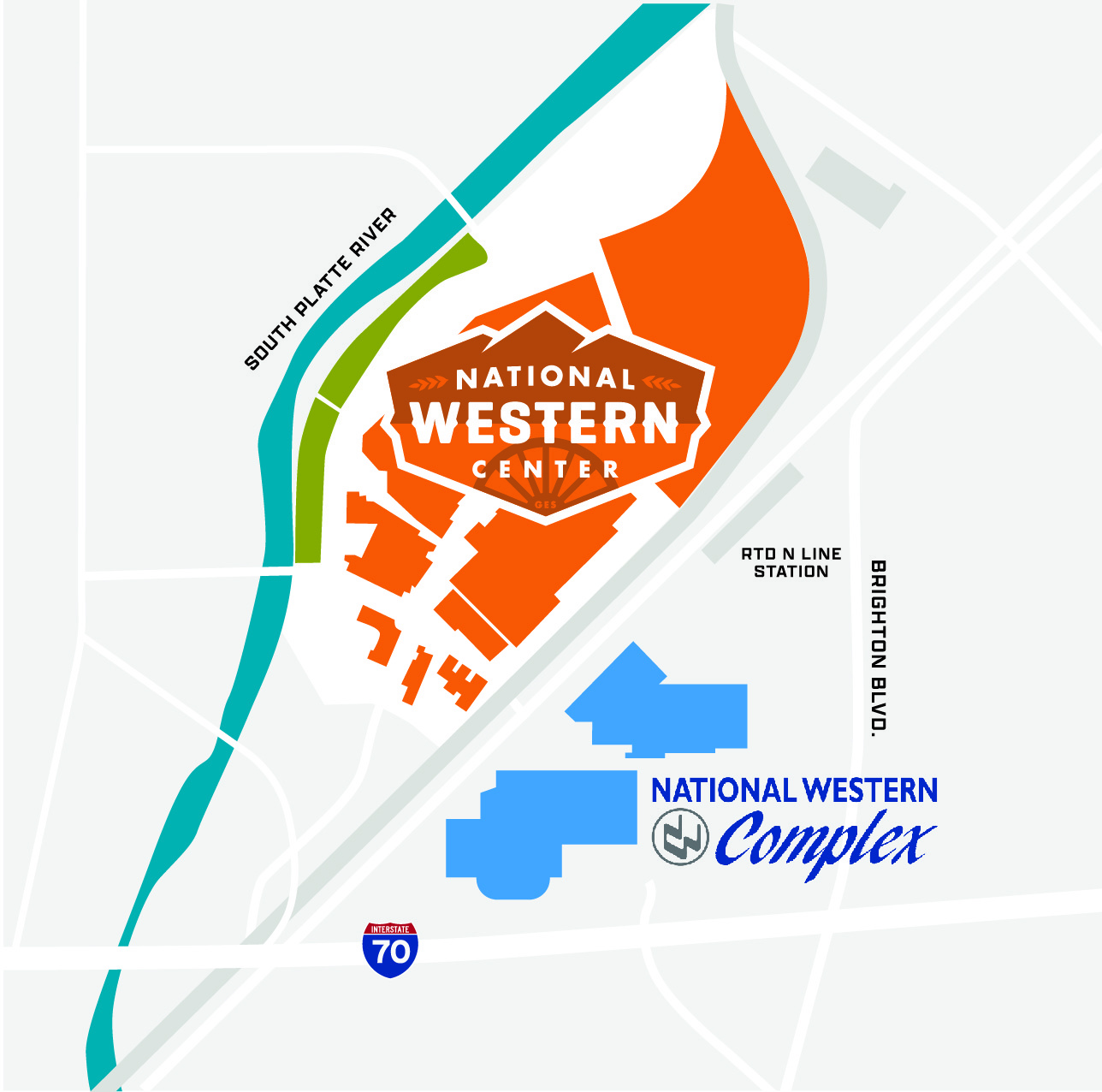map of national western center and national western complex